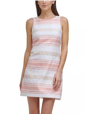 Vince Camuto Women's Petite Striped Jacquard Dress Size 6P